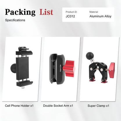 Mechrig Quick-Release 360° Ball Head Phone Mount with Super Clamp - Grip Support Store