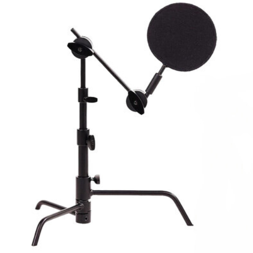 5" Matthews Pocket Mini C-Stand - Black or Chrome - Grip Support Store