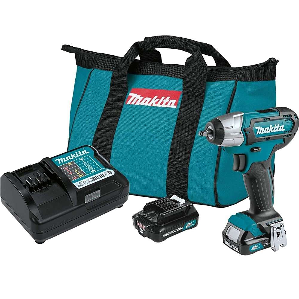 Makita WT04R1 12V max CXT Lithium-Ion Cordless 1/4" Impact Wrench Kit (2.0Ah) - Grip Support Store