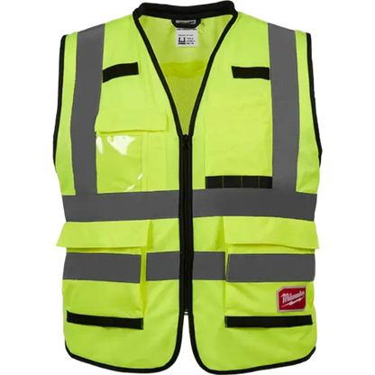 Milwaukee Class 2 High Visibility Yellow Performance Safety Vest - Grip Support Store