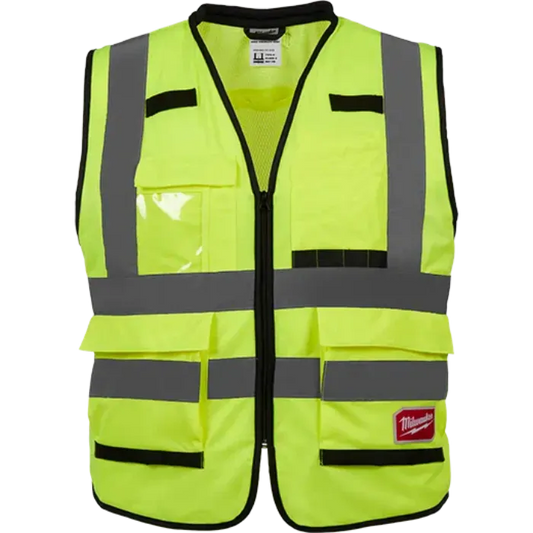 Milwaukee Class 2 High Visibility Yellow Performance Safety Vest - Grip Support Store