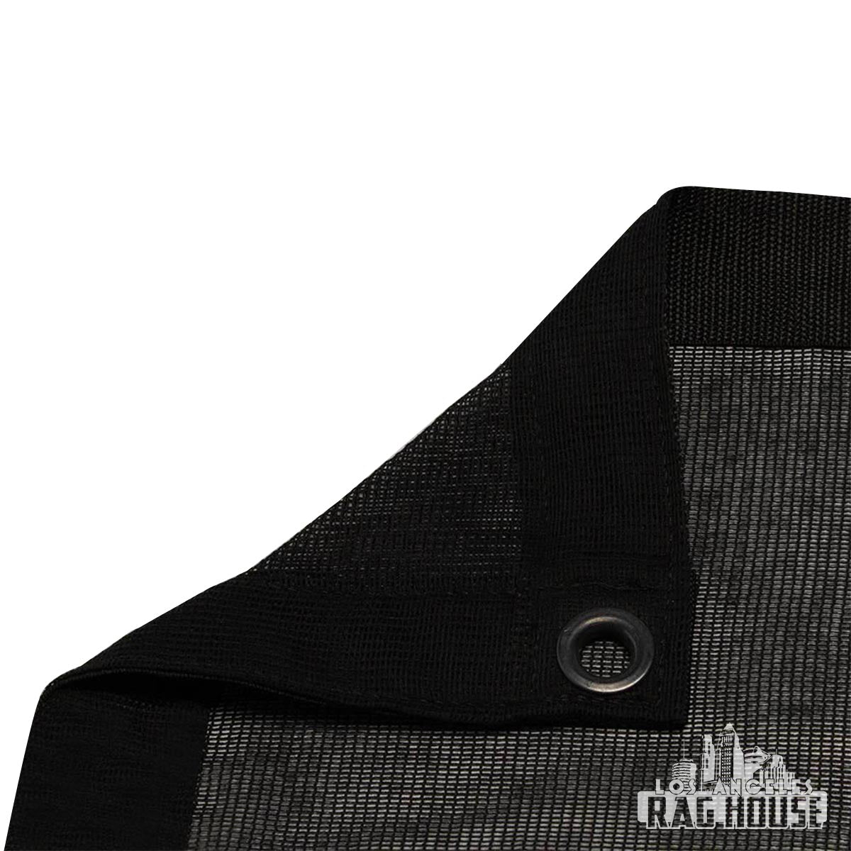Sharkstooth Black by LA Rag House - scrim weave detail