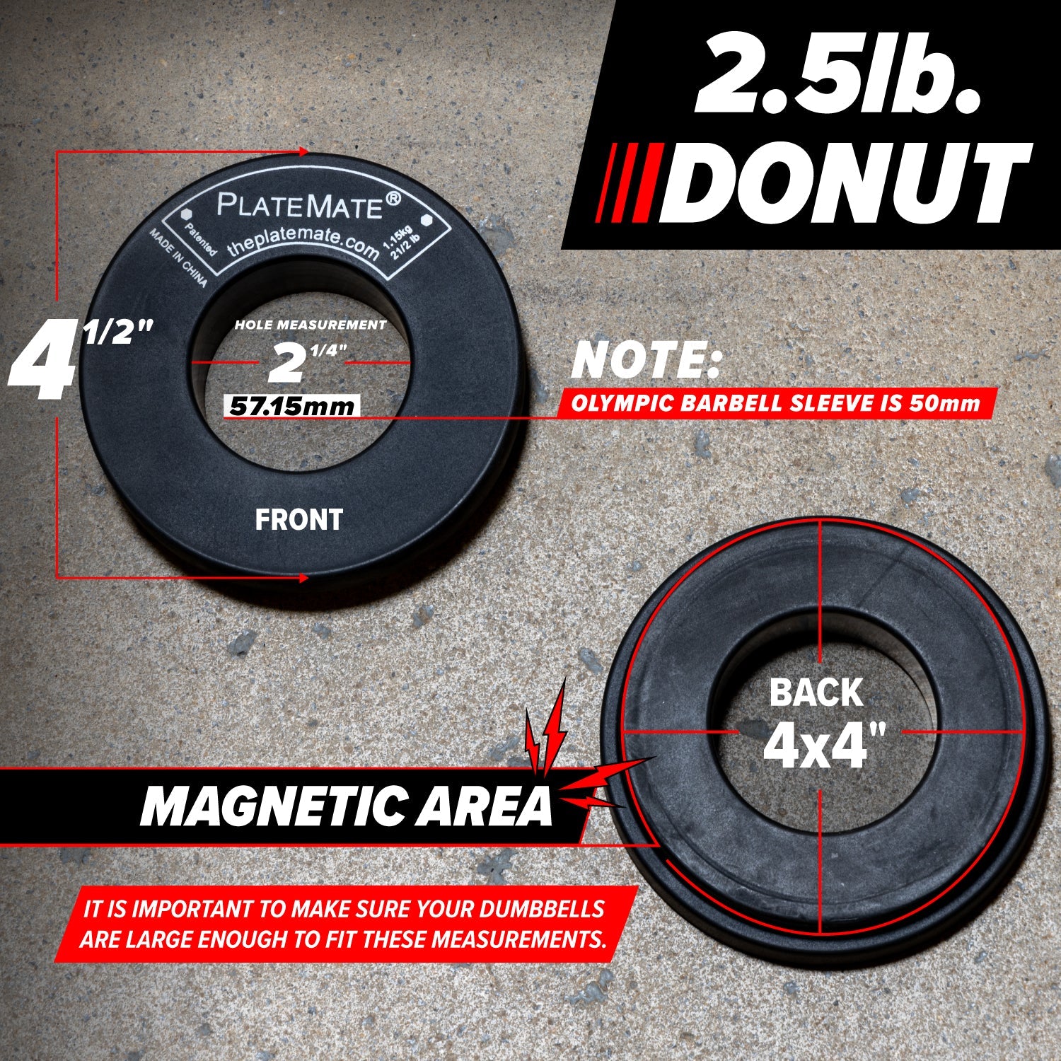 2.5 lb Donut PlateMate (Pair) - Grip Support Store