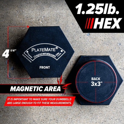 1.25 lb Hex PlateMate (Pair) - Grip Support Store