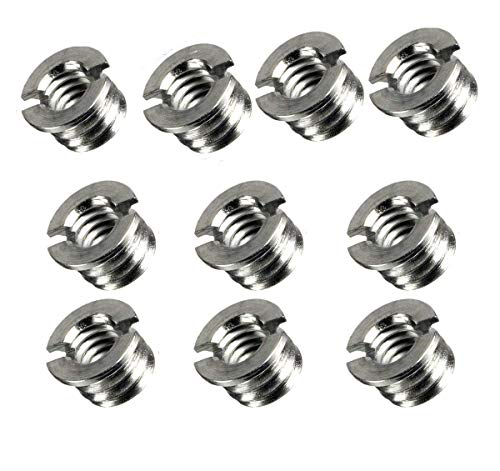 Stainless Steel 3/8" to 1/4" Reducer Bushing Convert Screw Adapter (10 Pack) - Grip Support Store