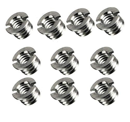 Stainless Steel 3/8" to 1/4" Reducer Bushing Convert Screw Adapter (10 Pack) - Grip Support Store