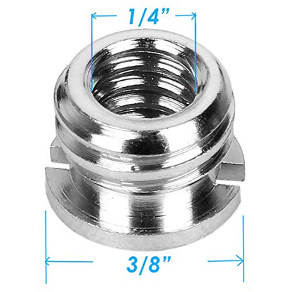 Stainless Steel 3/8" to 1/4" Reducer Bushing Convert Screw Adapter (10 Pack) - Grip Support Store