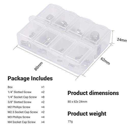 Camera Screw Set,26 Pcs Screw Set for Camera Accessories - Grip Support Store