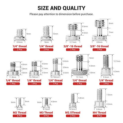 Camera Screw Set,26 Pcs Screw Set for Camera Accessories - Grip Support Store
