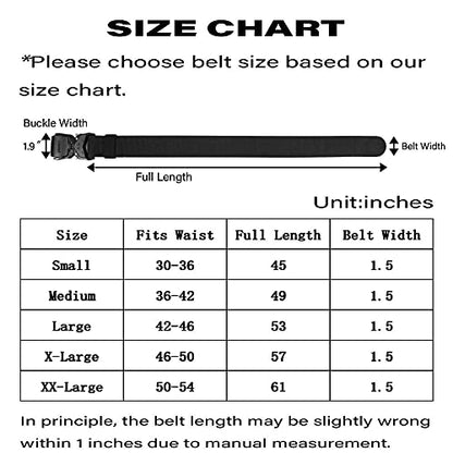 Tactical Rigger Belt,  1.5" Nylon Web Work Belt with Heavy Duty Quick Release Buckle - Grip Support Store