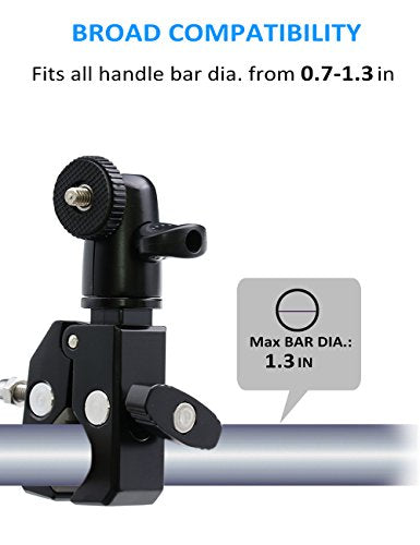GoPro Handlebar Camera Mount with 360 Degree Rotation - Grip Support Store