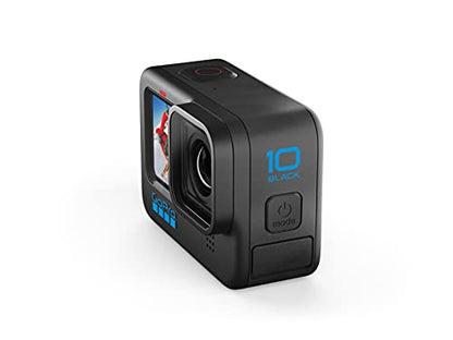 GoPro HERO10 Black - Waterproof Action Camera with Front LCD and Touch Rear Screens, 5.3K60 Ultra HD Video, 23MP Photos, 1080p Live Streaming, Webcam, Stabilization - Grip Support Store