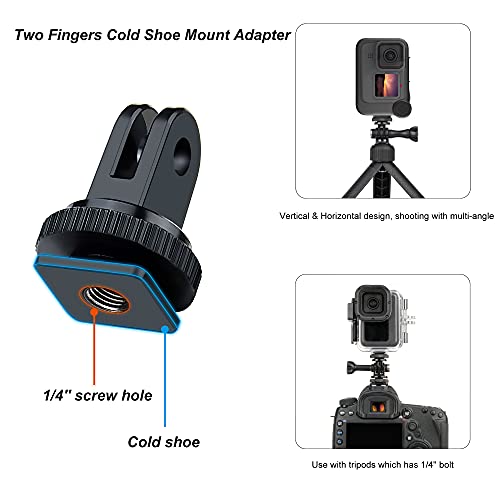 GoPro Mount 1/4-20 Screw Adapter, Tripod and Cold Shoe Mount - Grip Support Store