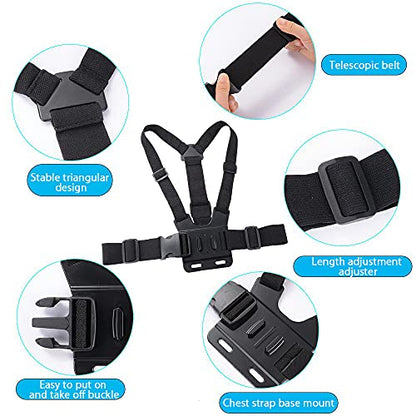 Mobile Phone Chest Mount Strap Holder ，Anti-Slide Strap Mount for Phone 360 Degree Rotary for Video Recording Camera Harness - Grip Support Store