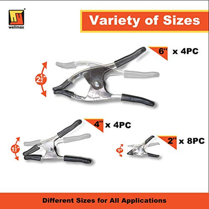 Spring Clamps 16 Piece Set of Grip Clips - Grip Support Store