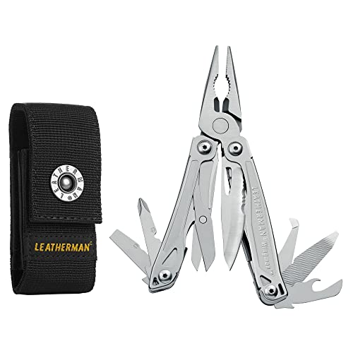 LEATHERMAN, Wingman Multitool with Spring-Action Pliers and Scissors, Built in the USA, Stainless Steel with Nylon Sheath - Grip Support Store
