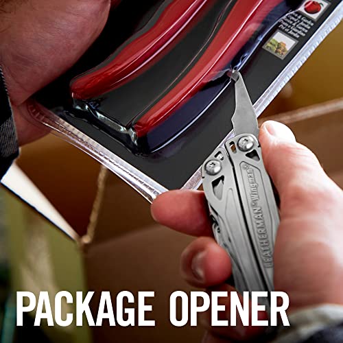 LEATHERMAN, Wingman Multitool with Spring-Action Pliers and Scissors, Built in the USA, Stainless Steel with Nylon Sheath - Grip Support Store