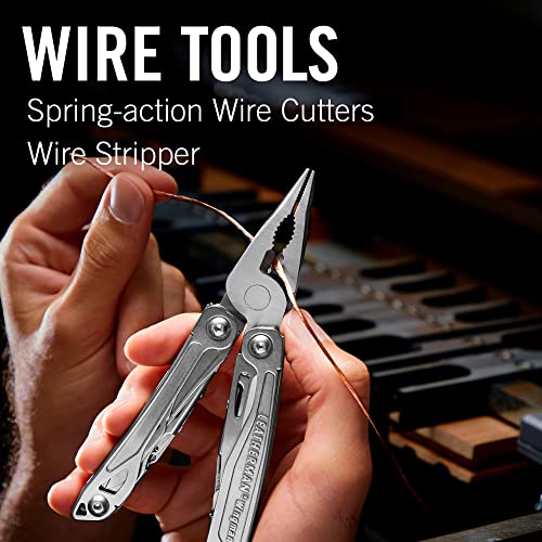 LEATHERMAN, Wingman Multitool with Spring-Action Pliers and Scissors, Built in the USA, Stainless Steel with Nylon Sheath - Grip Support Store