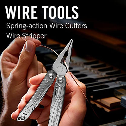 LEATHERMAN, Wingman Multitool with Spring-Action Pliers and Scissors, Built in the USA, Stainless Steel with Nylon Sheath - Grip Support Store