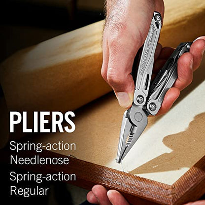 LEATHERMAN, Wingman Multitool with Spring-Action Pliers and Scissors, Built in the USA, Stainless Steel with Nylon Sheath - Grip Support Store