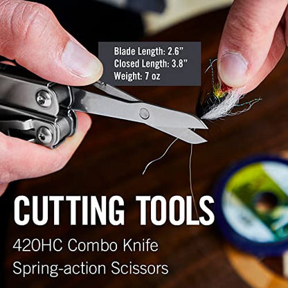 LEATHERMAN, Wingman Multitool with Spring-Action Pliers and Scissors, Built in the USA, Stainless Steel with Nylon Sheath - Grip Support Store