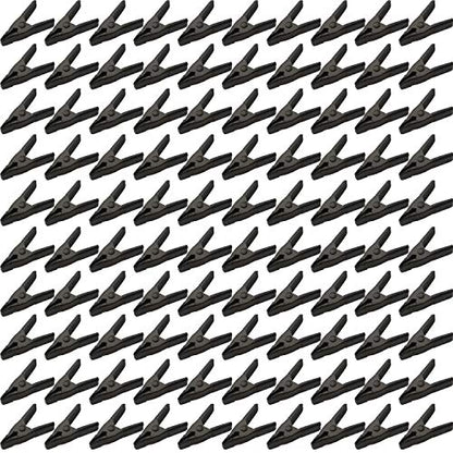 100 pcs. 2" Inch Spring Metal Clamps - All Black - Grip Support Store