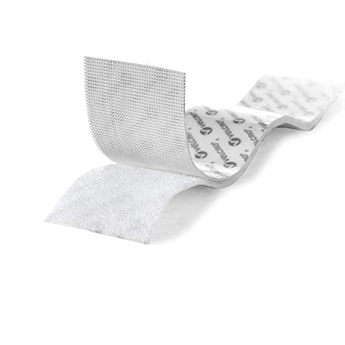 White VELCRO 2" x 15' | Professional Grade Heavy Duty Strength Holds up to 10 lbs on Smooth Surfaces | Indoor Outdoor Use - Grip Support Store