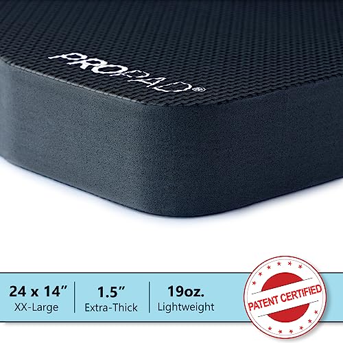 Pro Pad - Thick Kneeling Foam Pad-(XXL) 24 x 14 x 1.5" Black - Grip Support Store