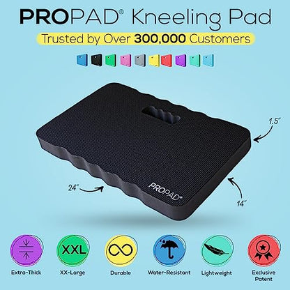 Pro Pad - Thick Kneeling Foam Pad-(XXL) 24 x 14 x 1.5" Black - Grip Support Store