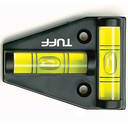 TUFF T Level; Shatterproof Cross Check Bubble Level 2 Way - Grip Support Store