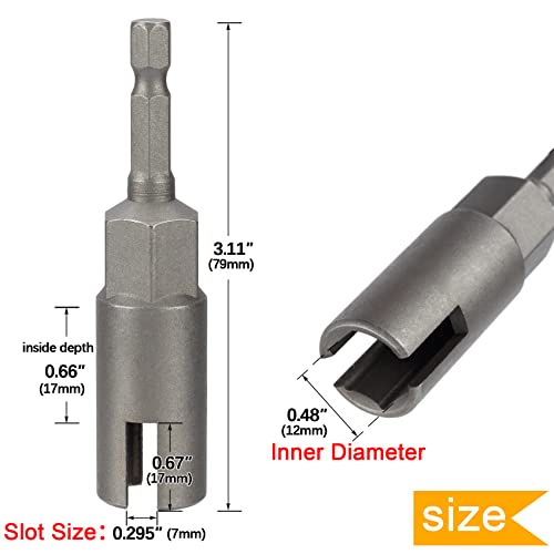 Wing Nut Drill Bit Socket Wrench - 1/4" Hex Shank - Grip Support Store
