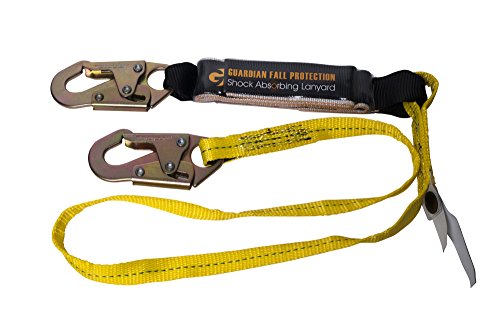 6-Foot Single Leg Shock Absorbing Lanyard By Guardian - Grip Support Store