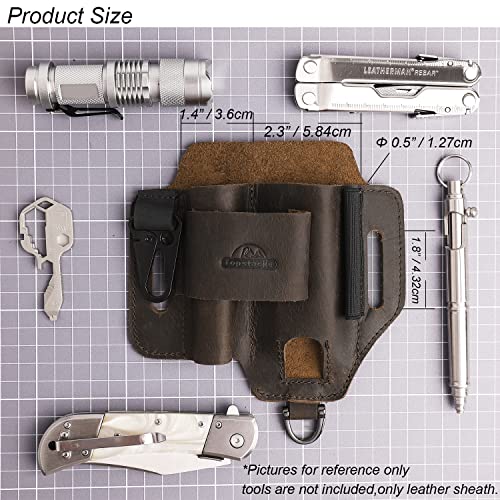 Brown Leather Multitool Pouch - Grip Support Store