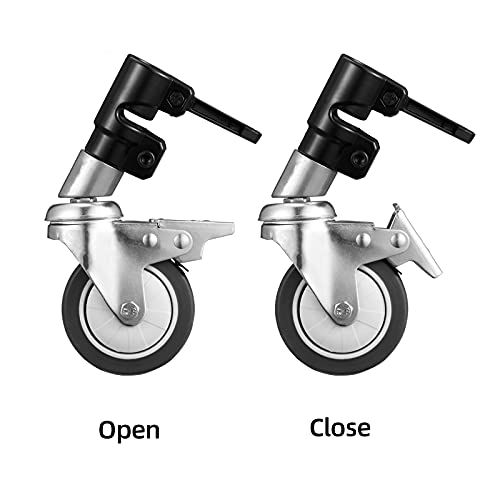 C Stand Wheels with Swivel Locking Casters - Set of 3 - Grip Support Store