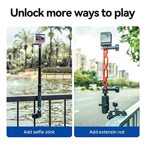 Claw Clamp Mount + Extension Rod Bundle Kit for GoPro - Grip Support Store