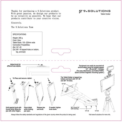 Tablet (I-Pad) Holder - Grip Support Store