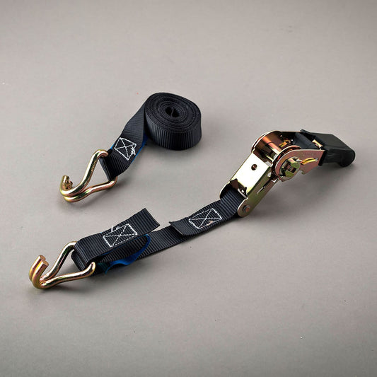 1" BLACK RATCHET STRAP WITH HOOK - Grip Support Store
