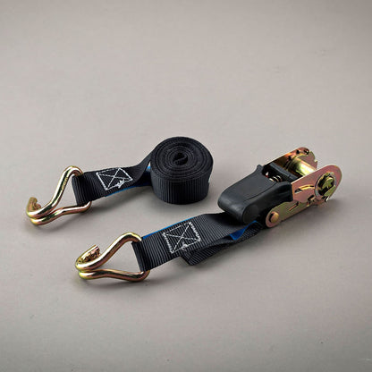 1" BLACK RATCHET STRAP WITH HOOK - Grip Support Store
