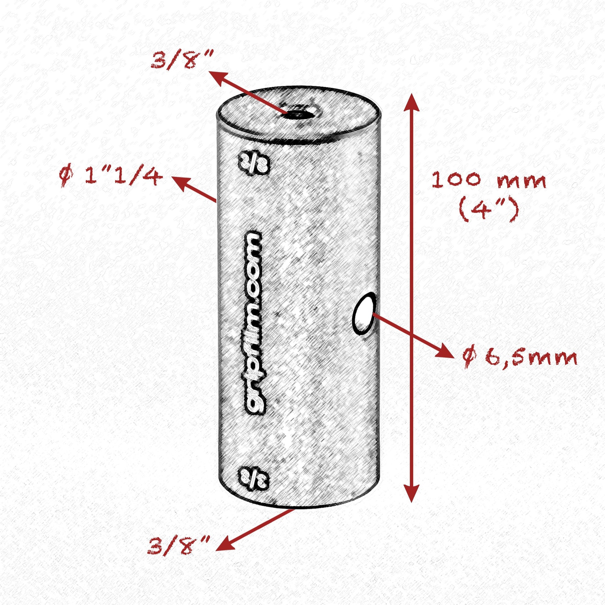 3/8 - 3/8 STARTER PIN 1" 1/4 (CALLED) 42mm SET - Grip Support Store