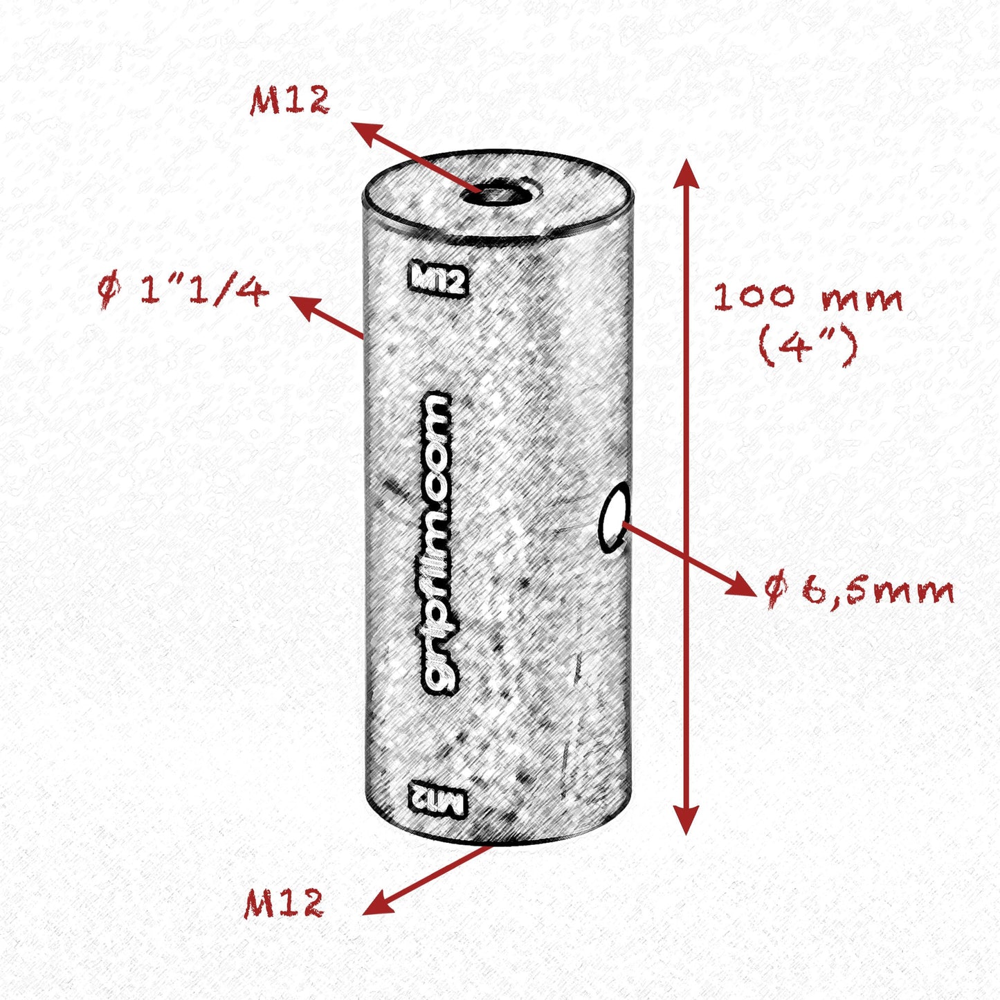 M12 - M12 STARTER PIN 1" 1/4 (CALLED) 42mm SET - Grip Support Store