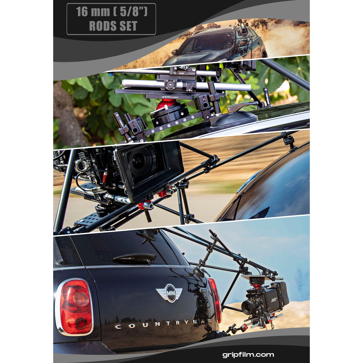 16mm (5/8" ) PRECISION RODS SET - Grip Support Store