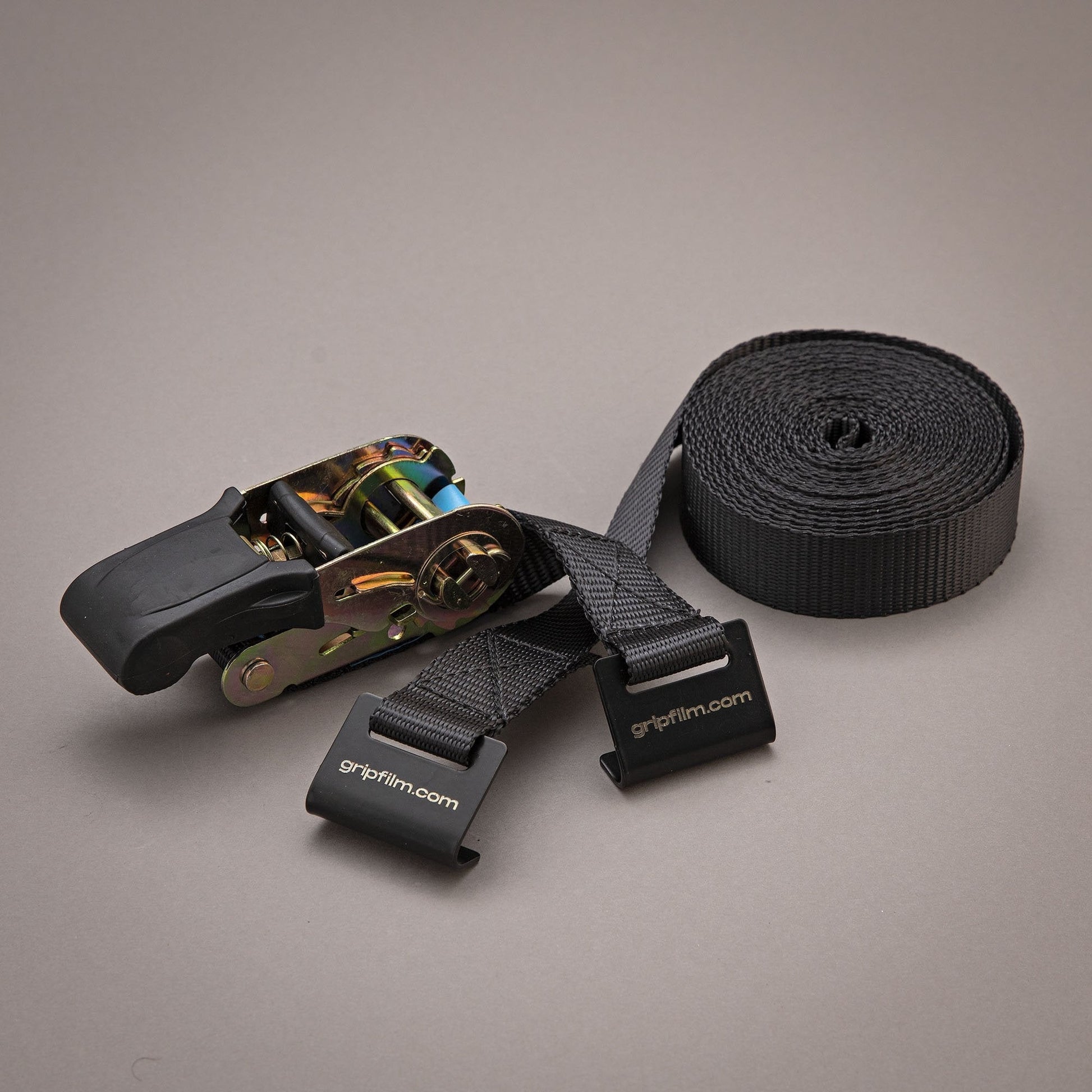 25mm (1”) BLACK CAR MOUNT RATCHET STRAP - Grip Support Store