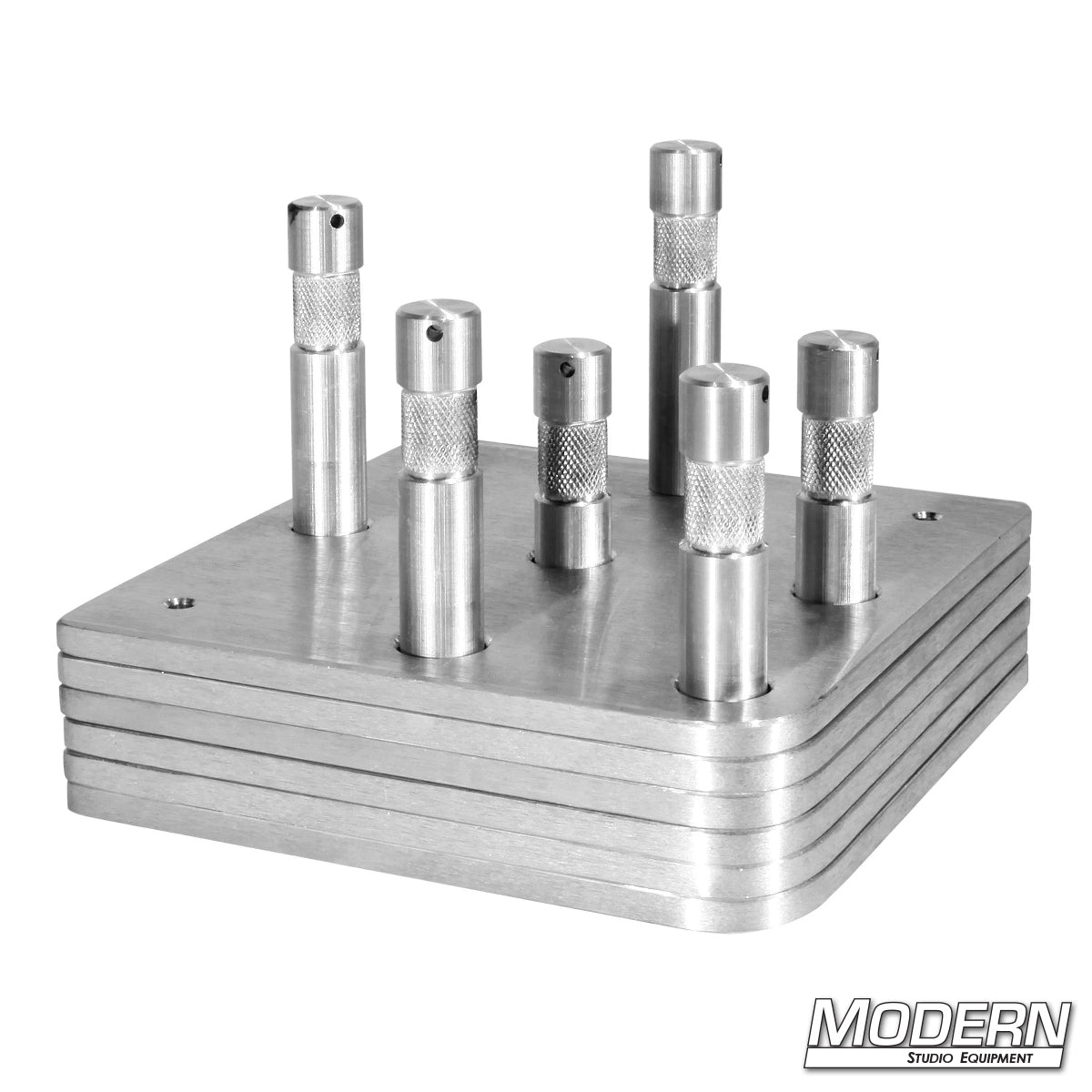 6" x 6" Stacking Plates (Set of 6) with 5/8" Baby Pins - Grip Support Store