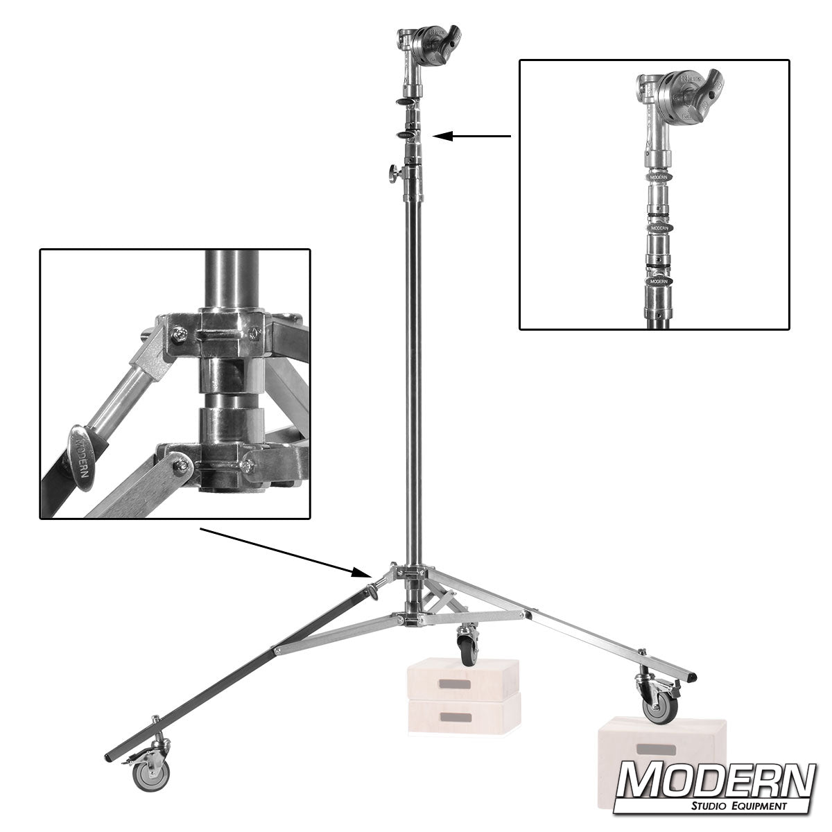 Hi-Hi Roller Stand with Rocky Mountain Leg and 4-1/2" Grip Head - Grip Support Store