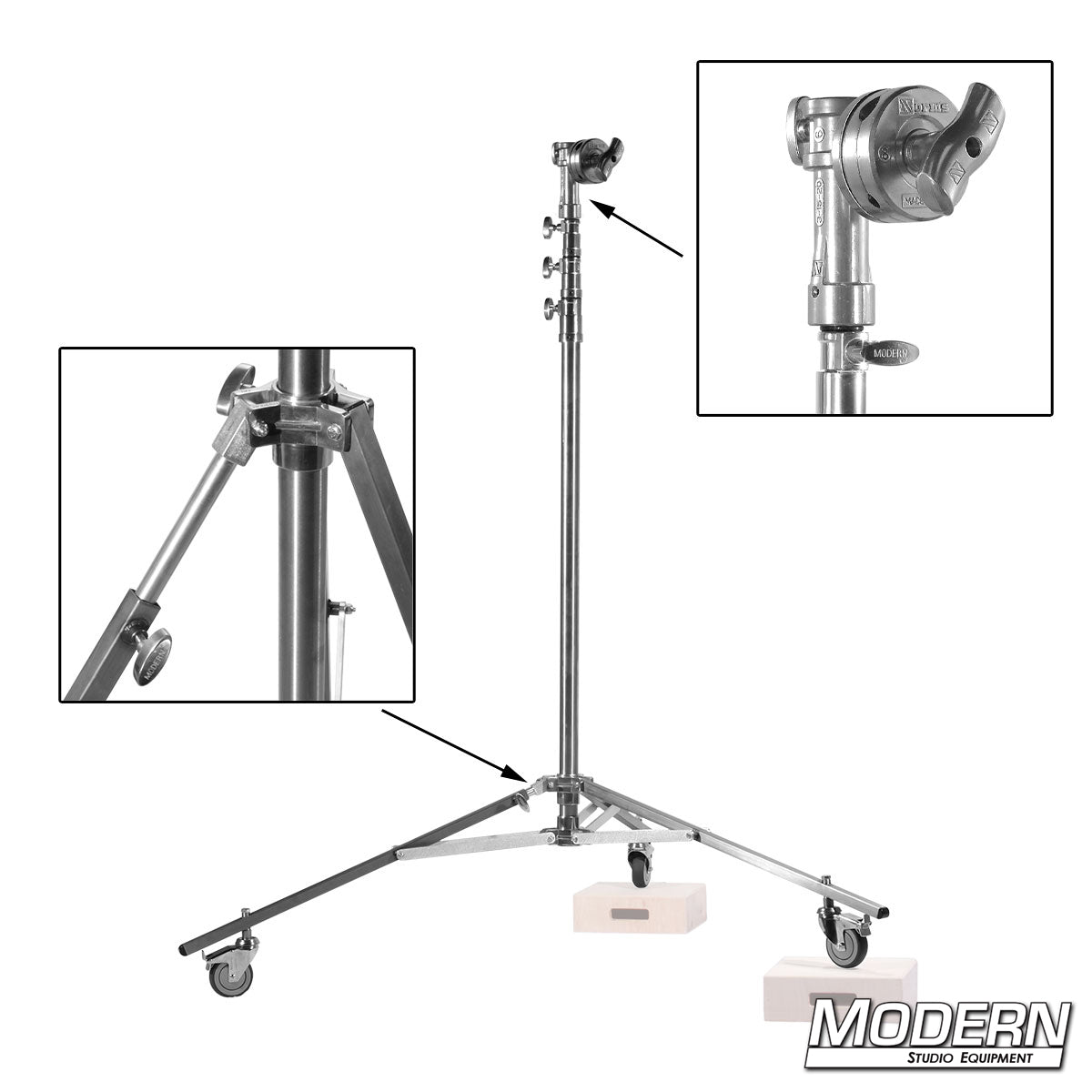 Medium Roller Stand with Rocky Mountain Leg and 4-1/2" Grip Head - Grip Support Store