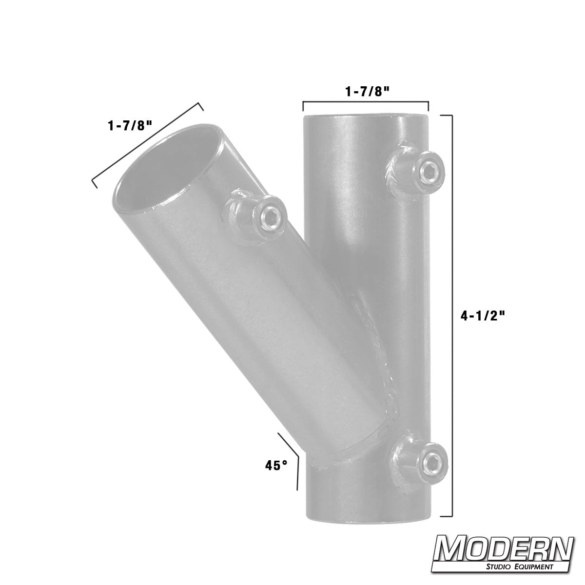 45° Pipe Receiver for 1-1/4" Speed-Rail® - Grip Support Store